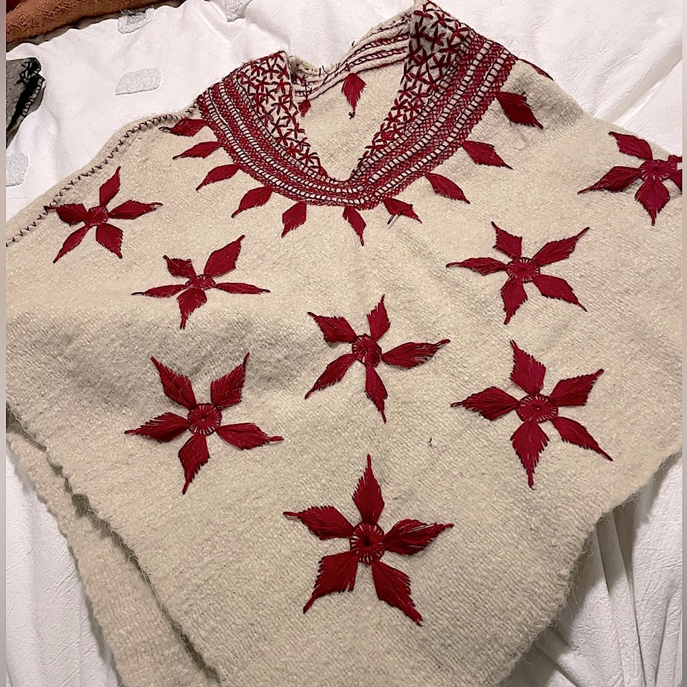 handmade wool pancho